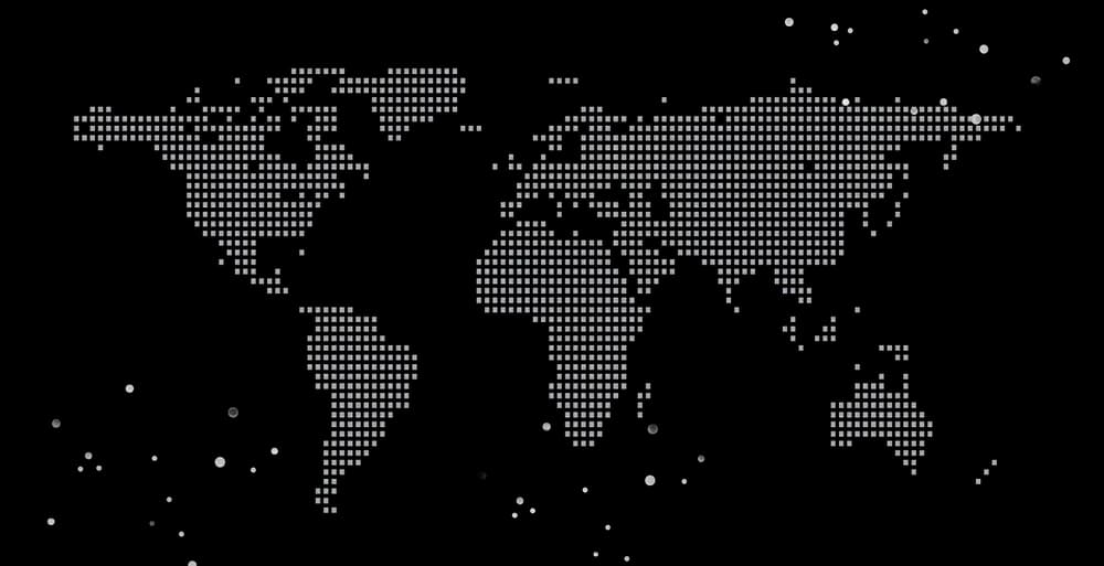 World map dots